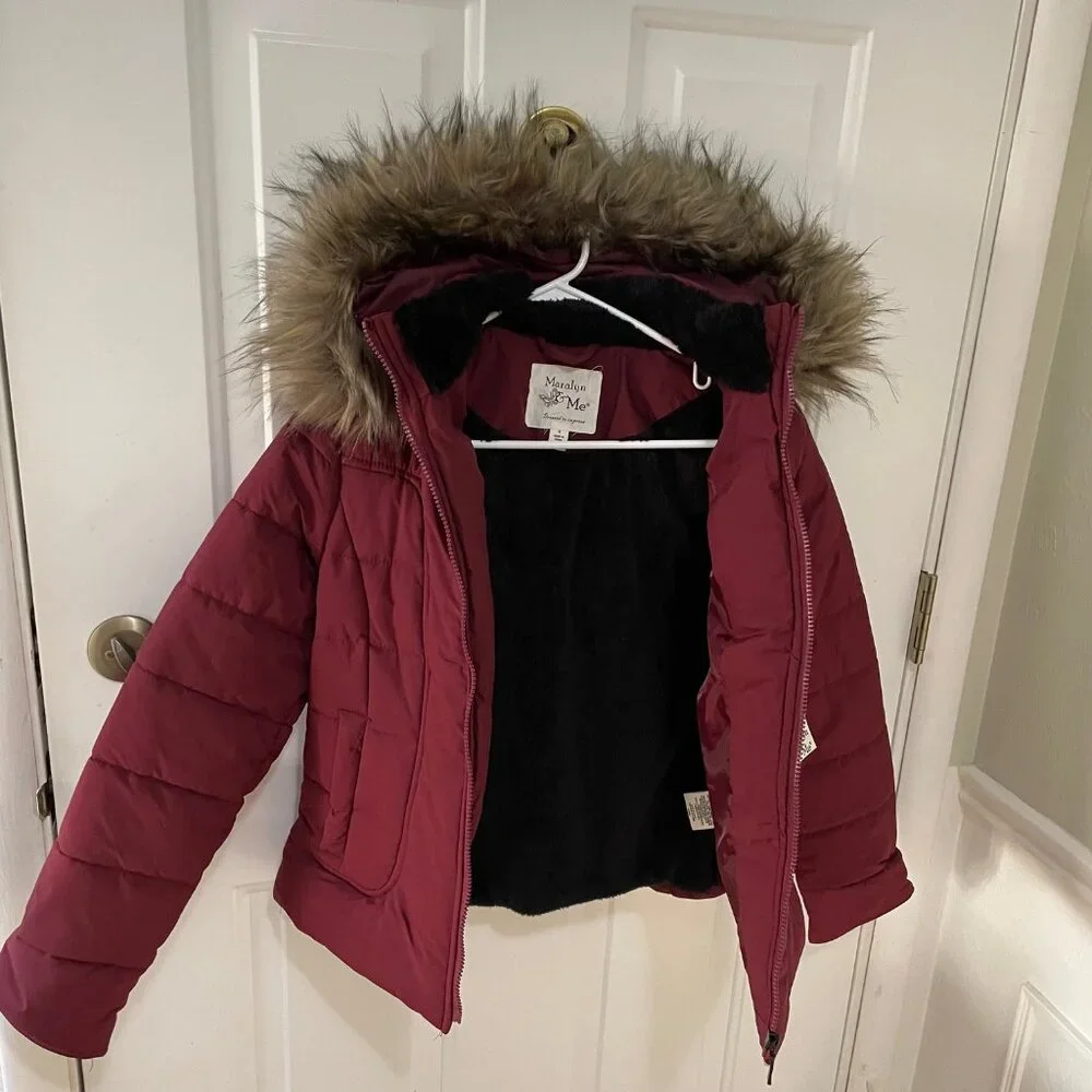 Maralyn & Me - Quilted Coat - Wine Red - NWT - Picture 4 of 11